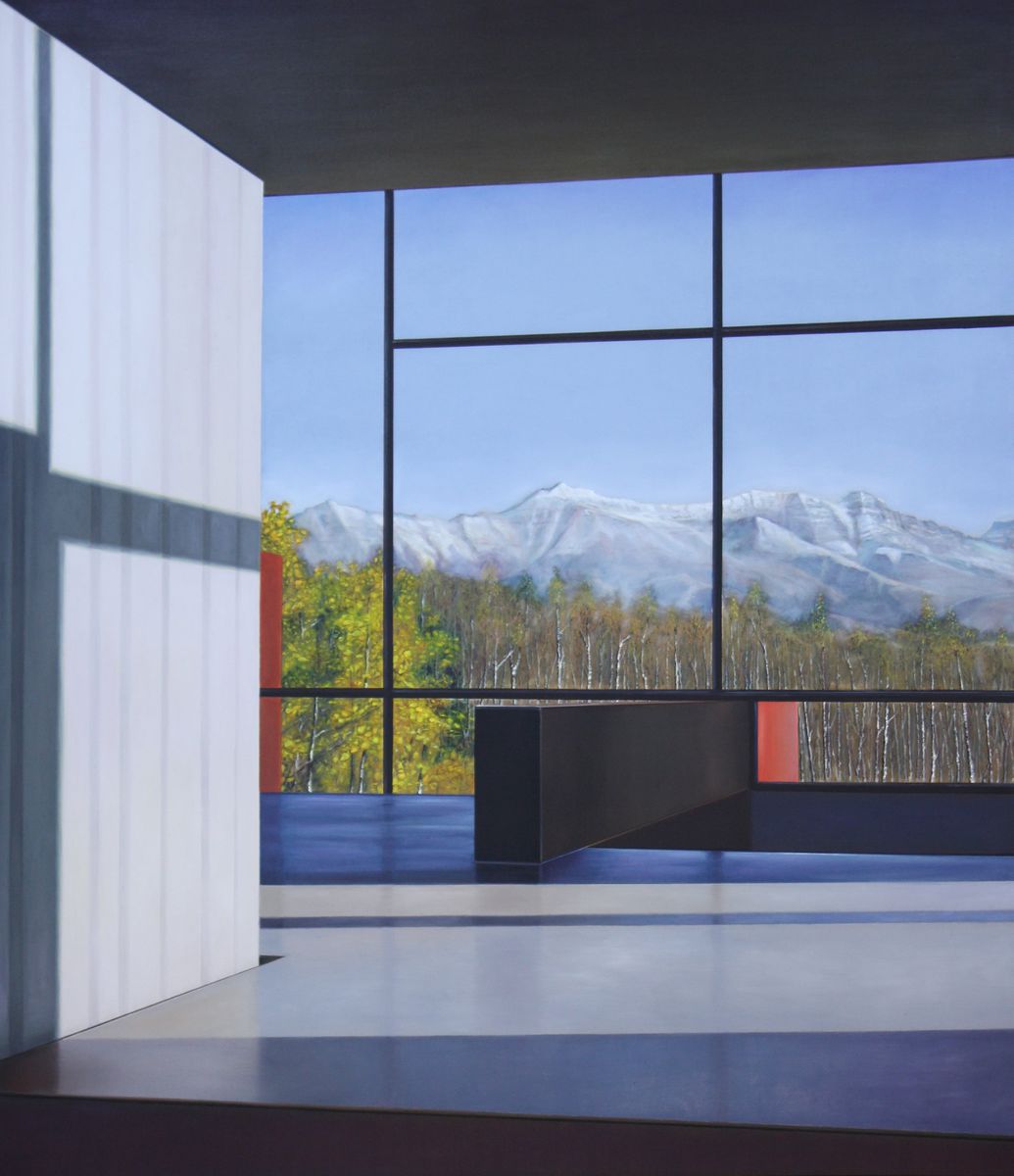 Colorado-house (P.Mondrian), 2018, 145x124cm, Öl auf Lw
