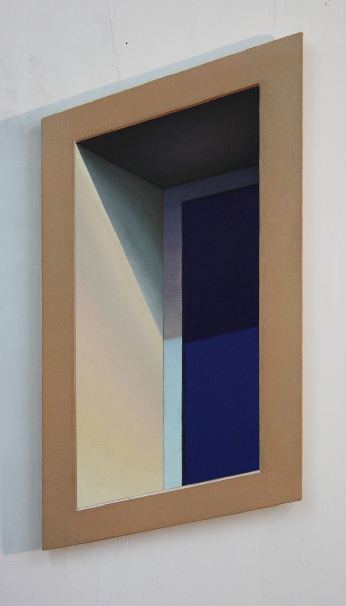 Blue Window, 2016, 60x30cm, Öl auf Lw